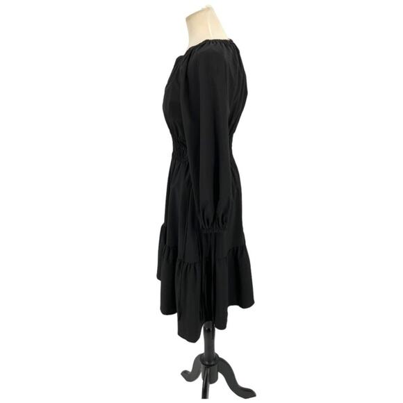 Calvin Klein Black Cinch Tie Fit and Flare Dress Size 2 NWOT $139 MSRP - Picture 5 of 10